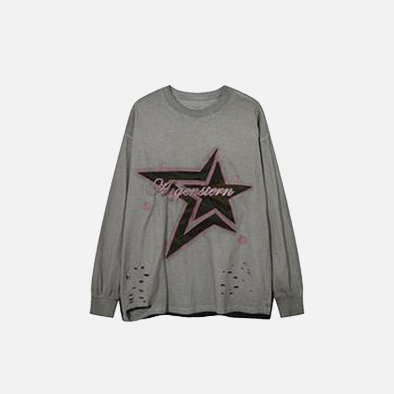 Loose Star Graphic Oversized Sweatshirt