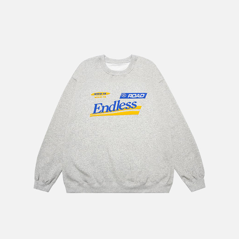 Oversized Letter Print Sweatshirt