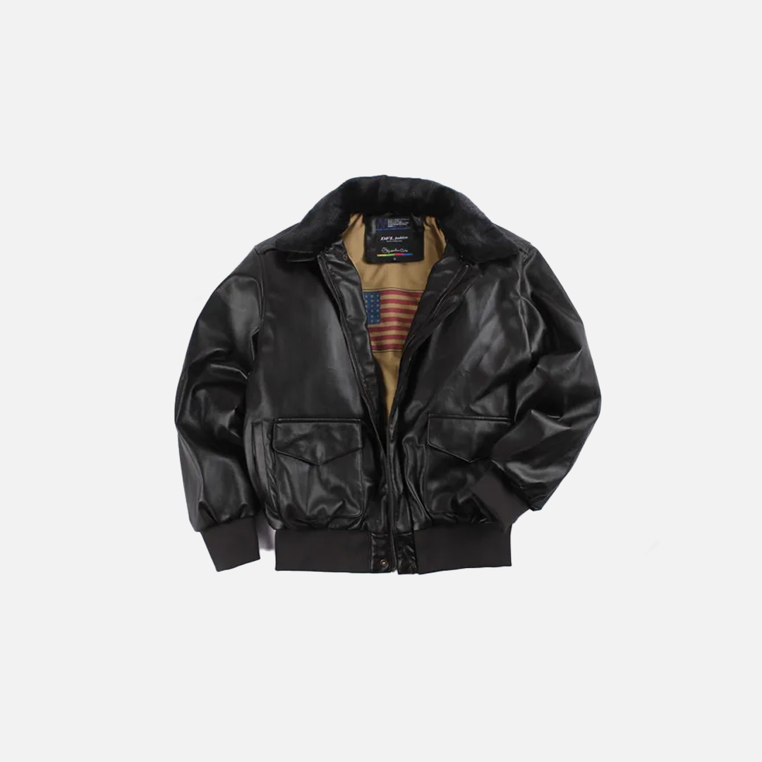 Vintage Removable Fur Leather Jacket