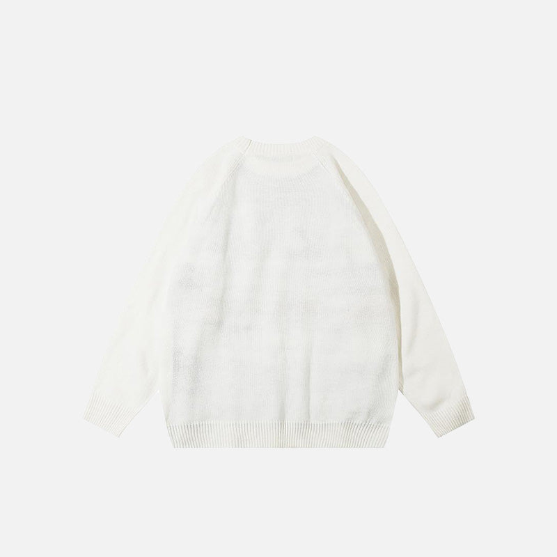 Splicing Color Oversized Sweater
