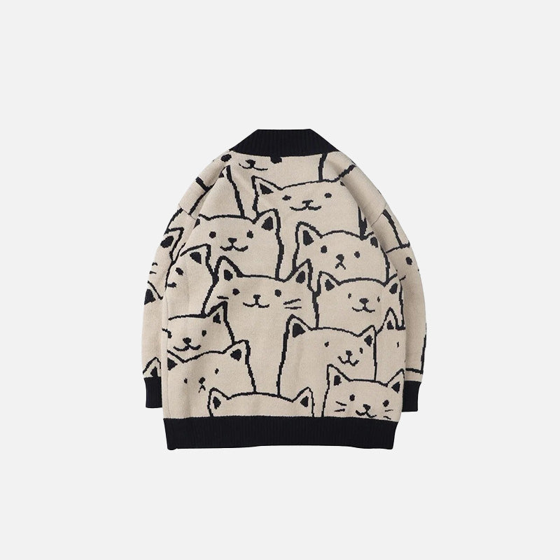 Knitted Cats Sweater