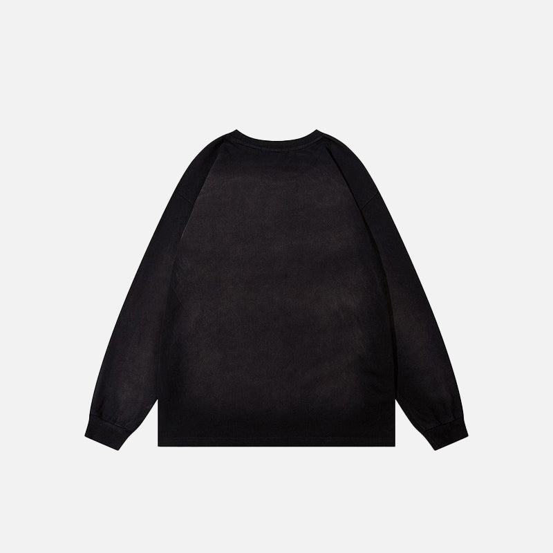 Vintage Graphic Print Washed Sweatshirt