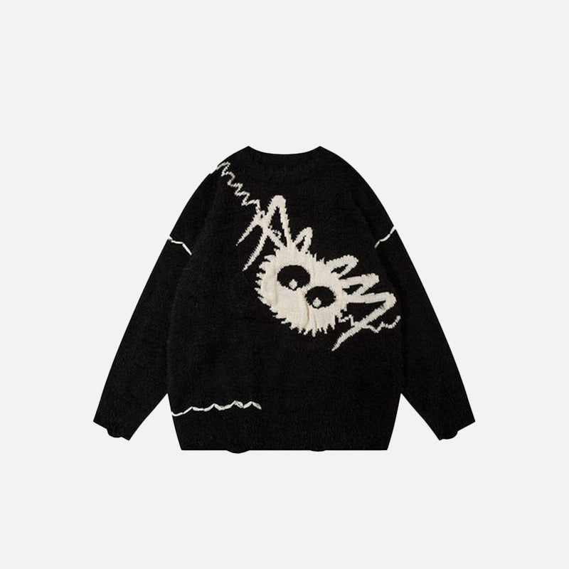 Loose Spider Knitted Sweater