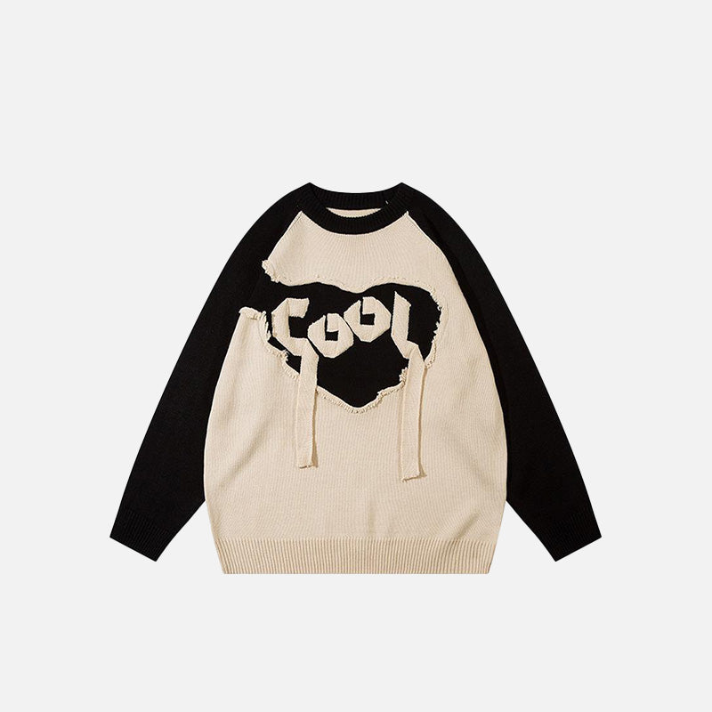 Heart Shaped Knitted Sweater