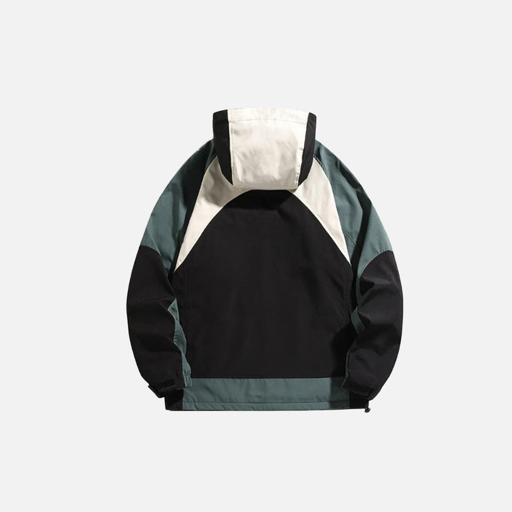 Color-Blocked Windbreaker Jacket