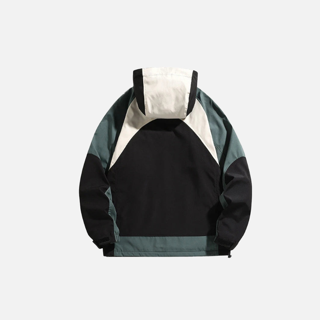 Color-Blocked Windbreaker Jacket