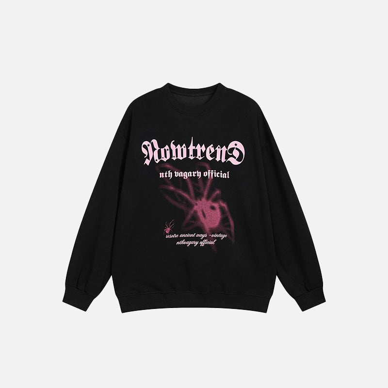 Loose Spider Graphic Sweatshirt