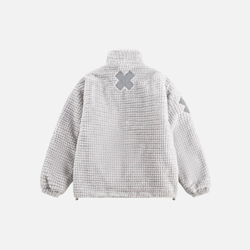Cross-Emblem Reflective Puffer Jacket