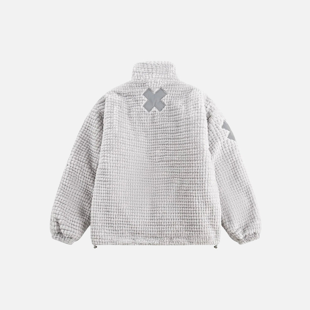 Cross-Emblem Reflective Puffer Jacket