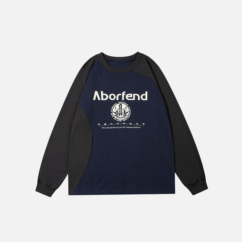 Patchwork Splicing Color Sweatshirt