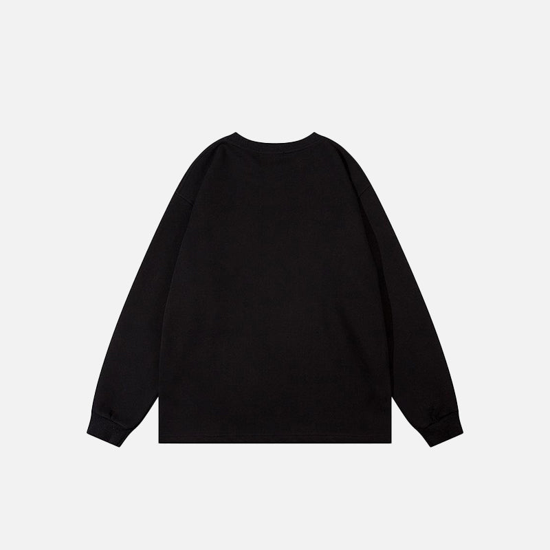 Life Chasing Shadow Print Sweatshirt