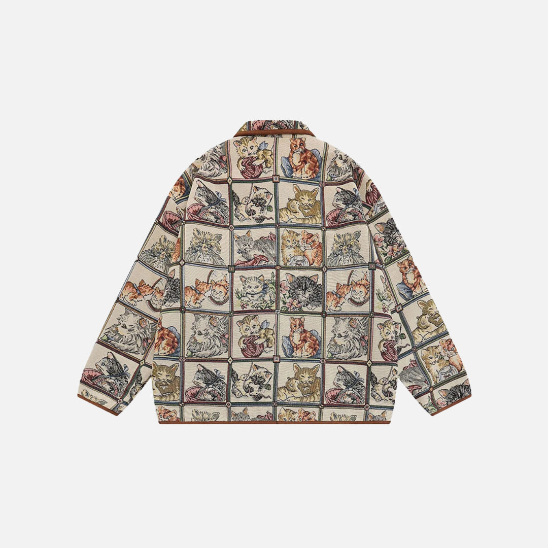 Vintage Pattern Cat Jacket