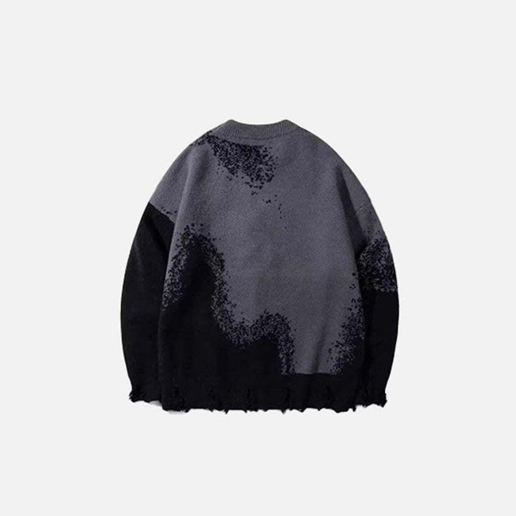 Futuristic Distressed Sweater