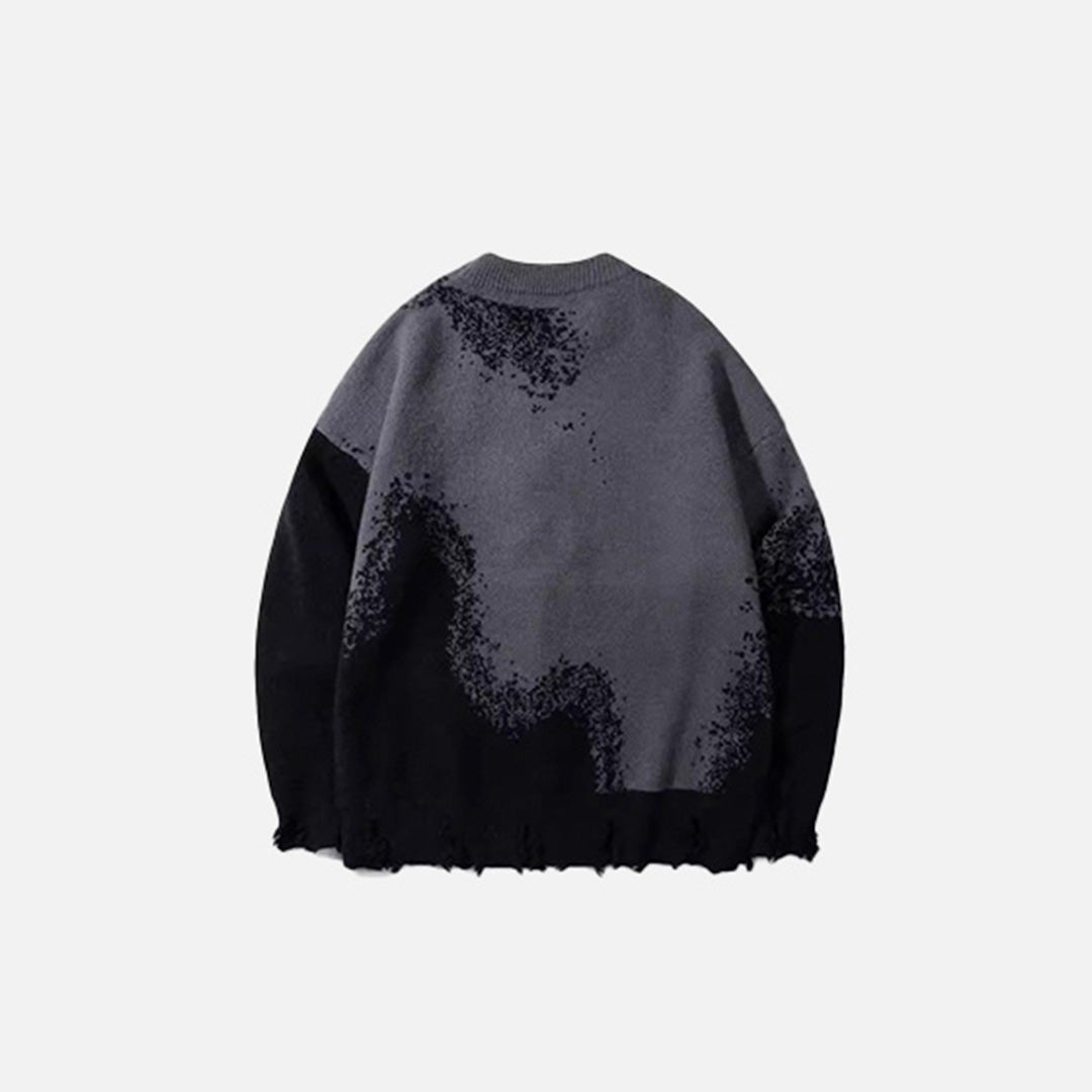 Futuristic Distressed Sweater