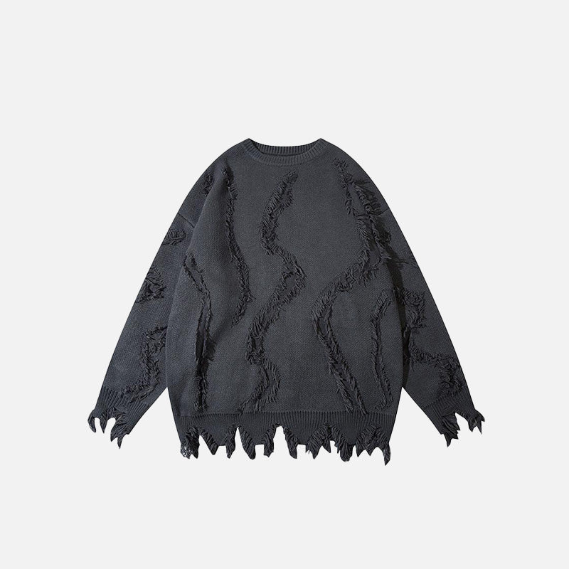 Oversized Ripped Loose Sweater