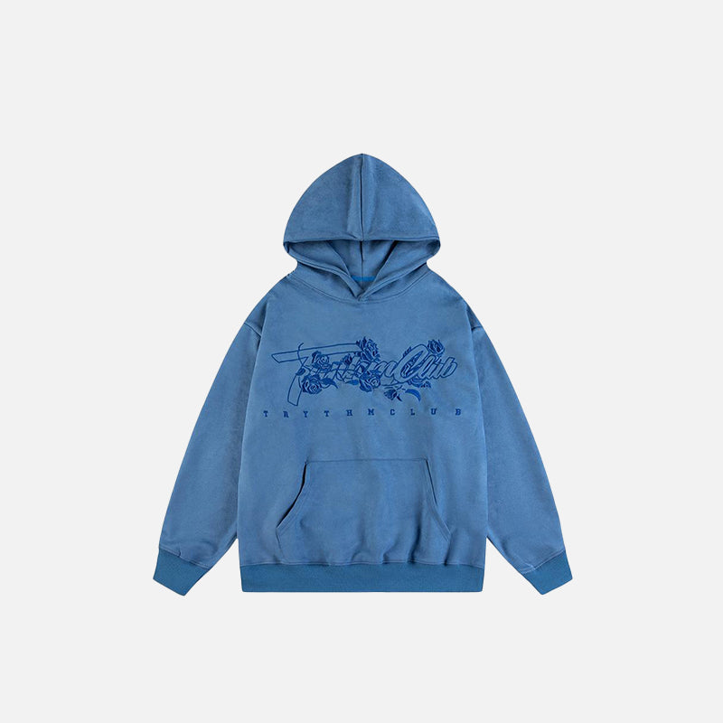 Rose Embroidery Hoodie