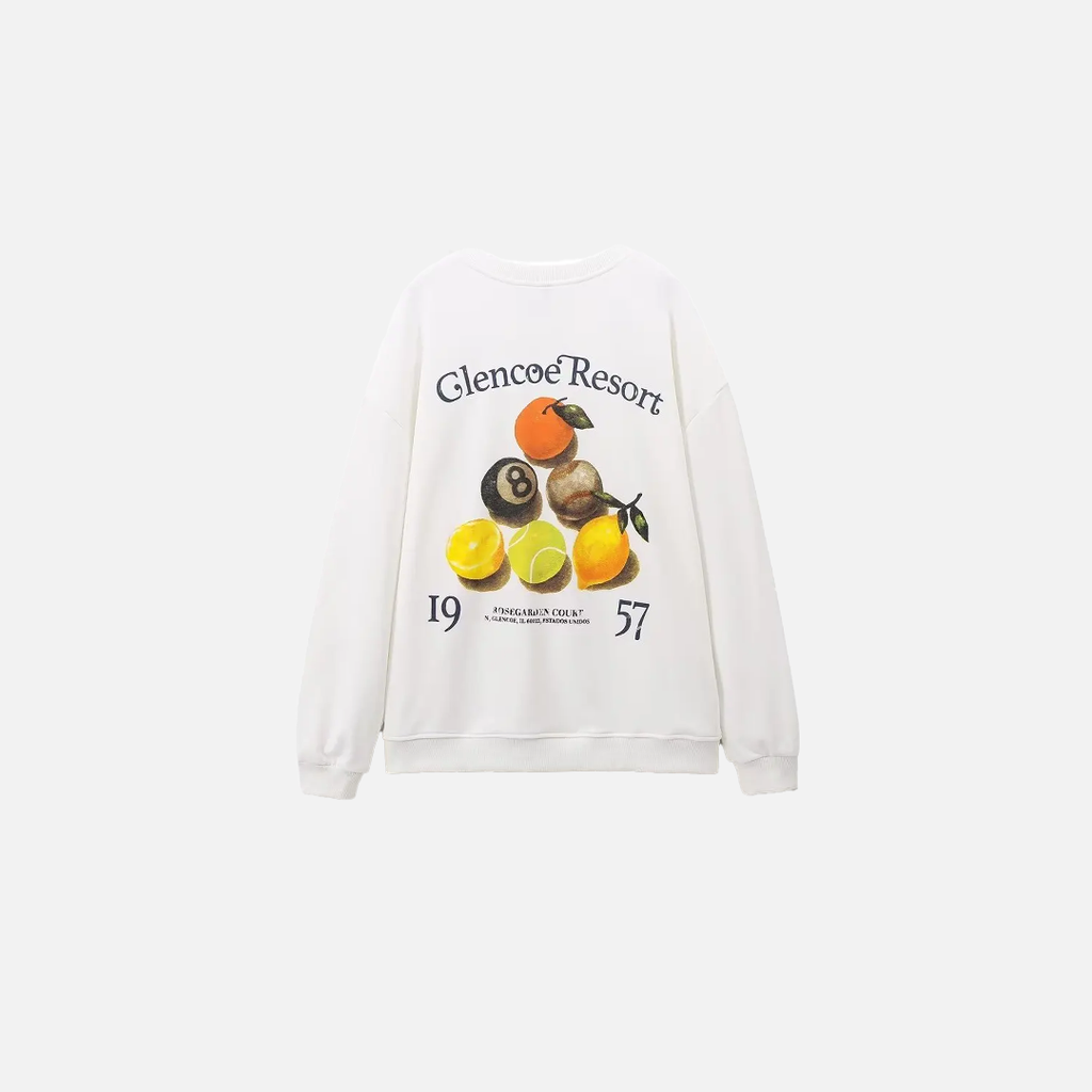 Cozy Oversize Autumn Print Sweatshirt