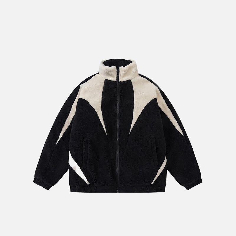 Furry Fleece Zip-up Jacket