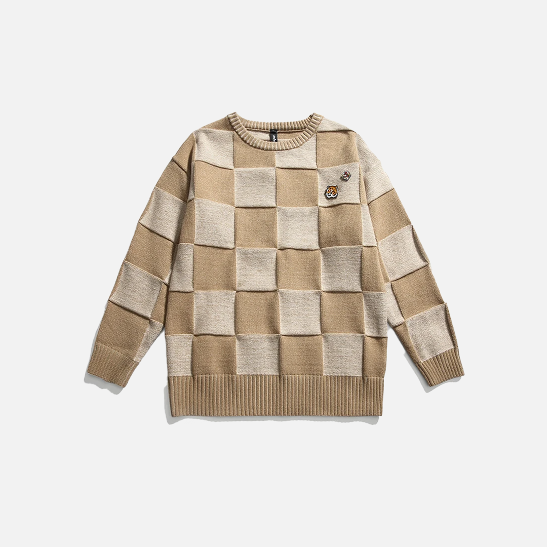 Vintage Chess Square Sweater