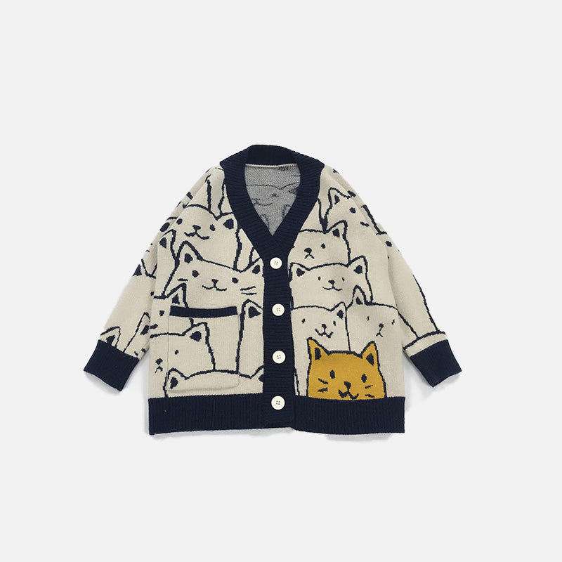 Knitted Cats Sweater