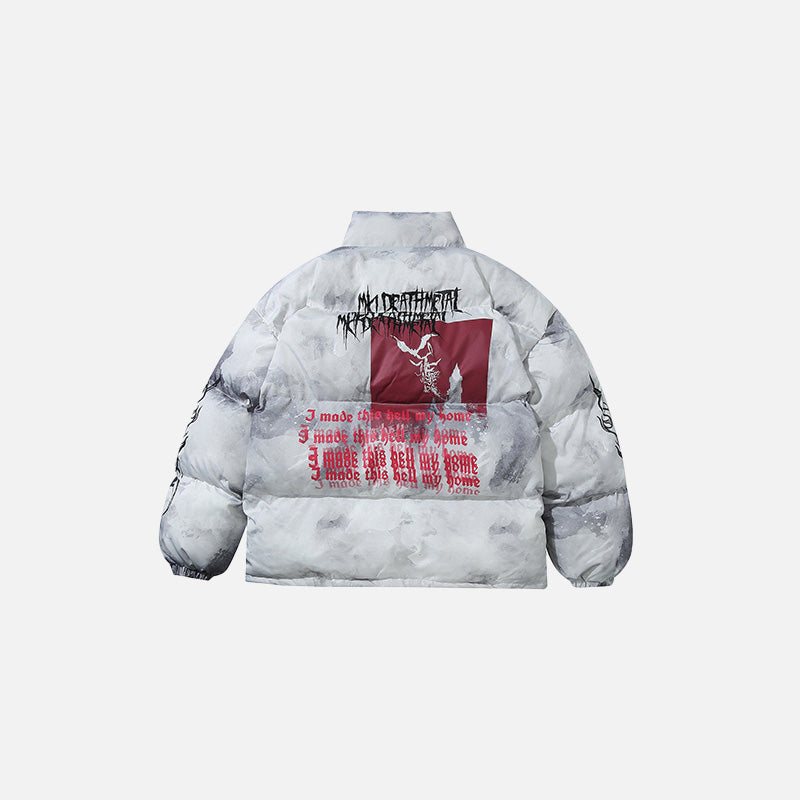 "I Made This Hell My Home" Puffer Jacket