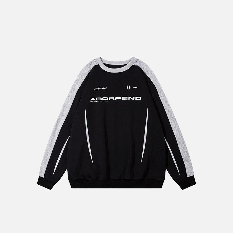 Sports Style Print Pattern Sweatshirt