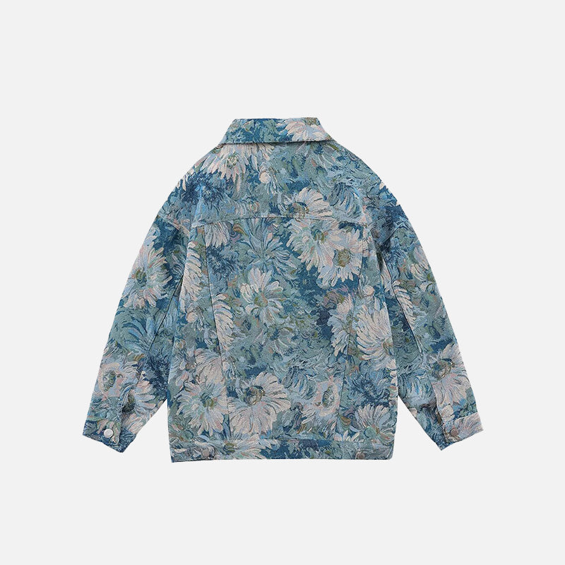 Floral Jacquard Denim Jackets