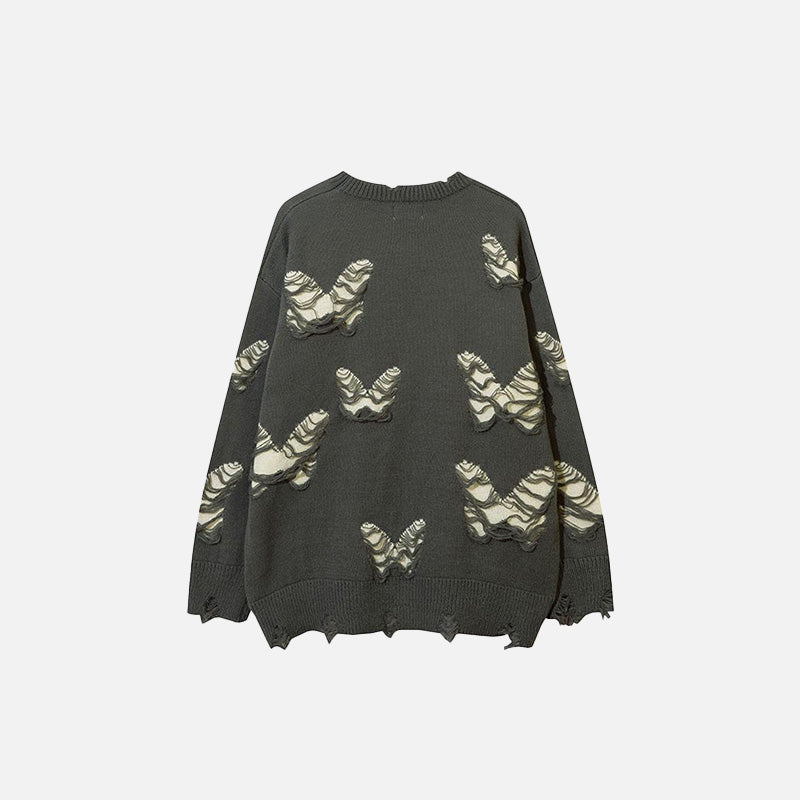 Ripped Butterflies Sweater