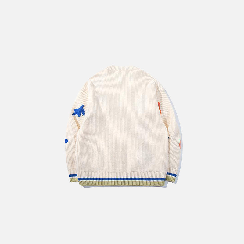 Geometric Star Knitted Sweater