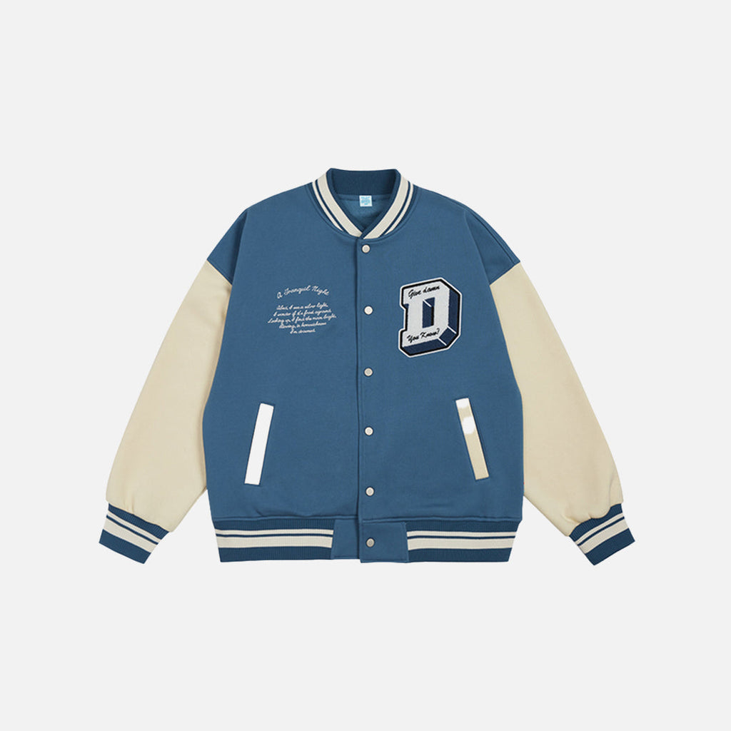 Don't Care Varsity Jacket DAXUEN
