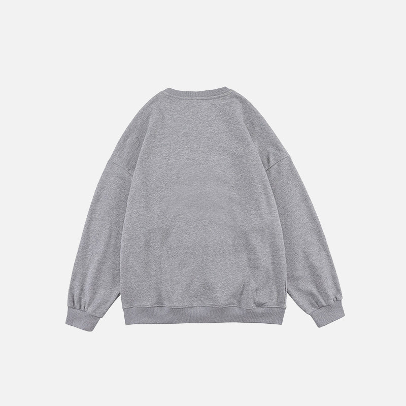 Denim MultiPockets Patchwork Sweatshirts