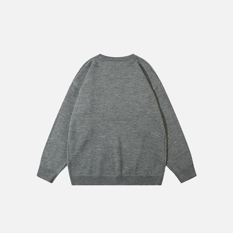 "Bullet" Letter Loose Sweater