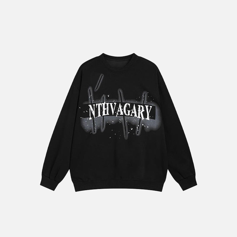 Letter Print Loose Sweatshirt
