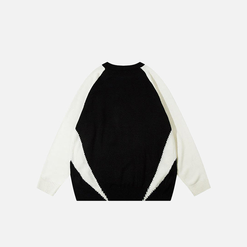 Star Patchwork Oversized Sweater