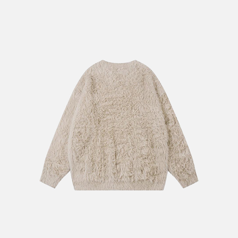Y2k Fuzzy Knitted Sweater