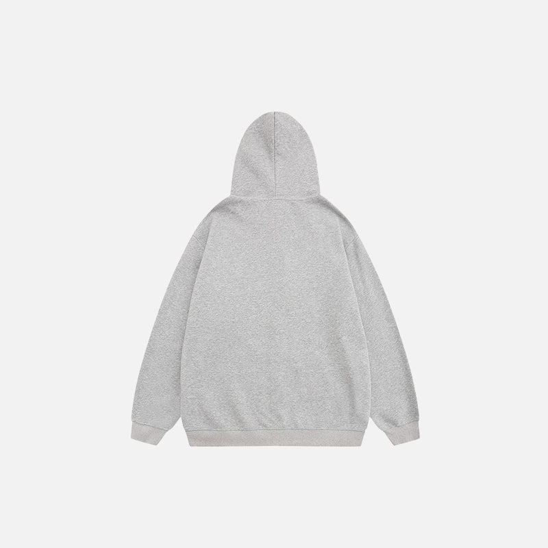 Retro Embroidery Denim Star Hoodie