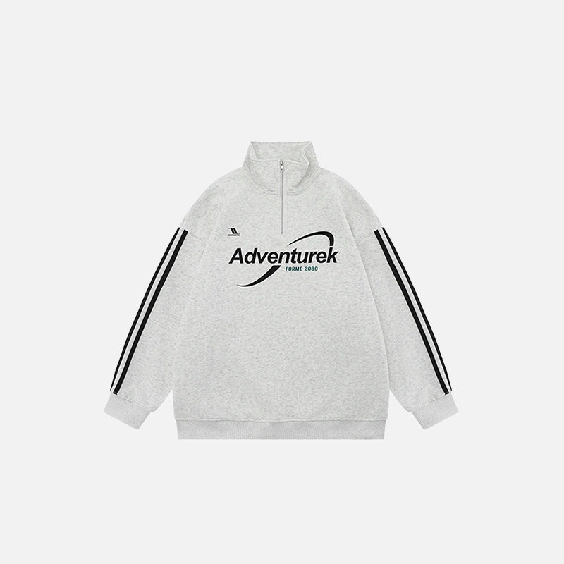 Front view of the beige Loose Racing Sport Shirt in a gray background