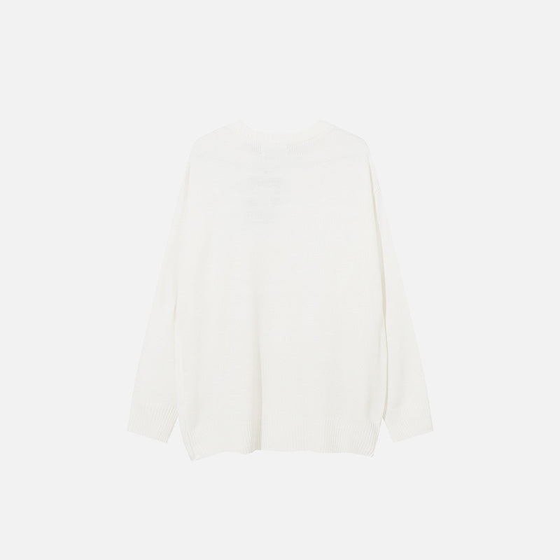 Oversized Spliced Zipper Sweater