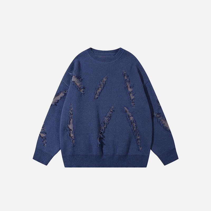 Claws Ripped Knitted Sweater