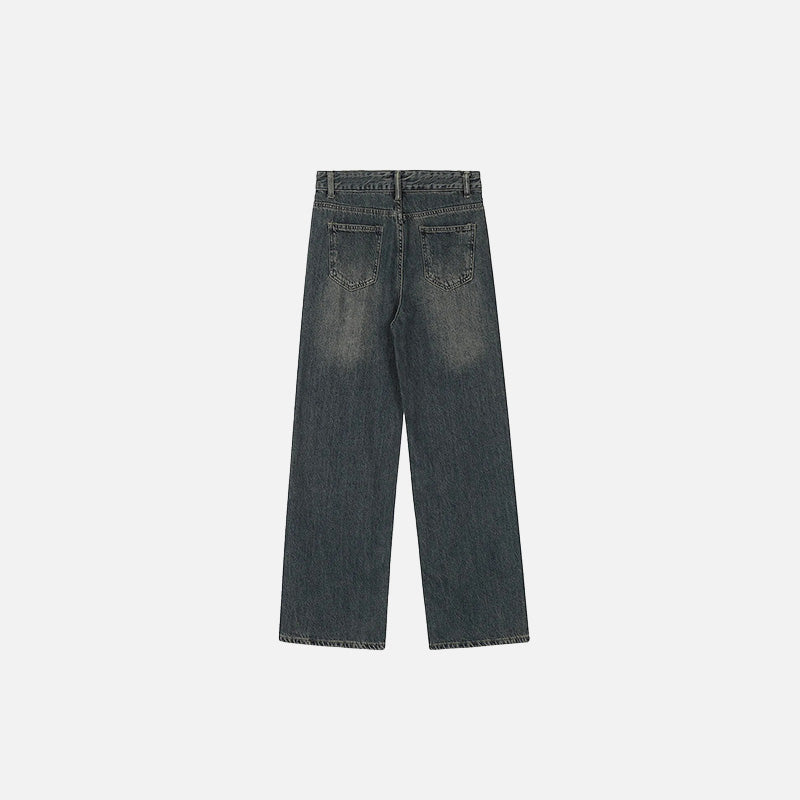 Star Embroidery Loose Jeans