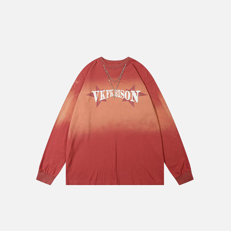 Y2k Chain Gradient Sweatshirt
