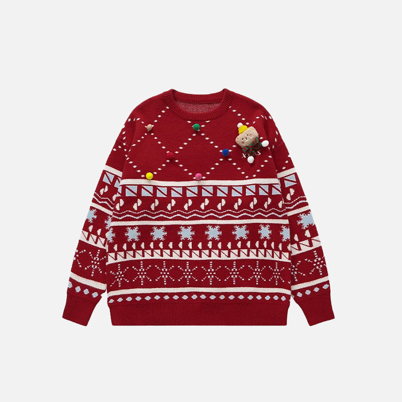 Christmas Knitted Snow Sweater