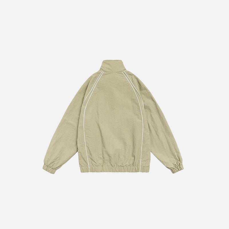 Vintage Striped Windbreaker Jacket