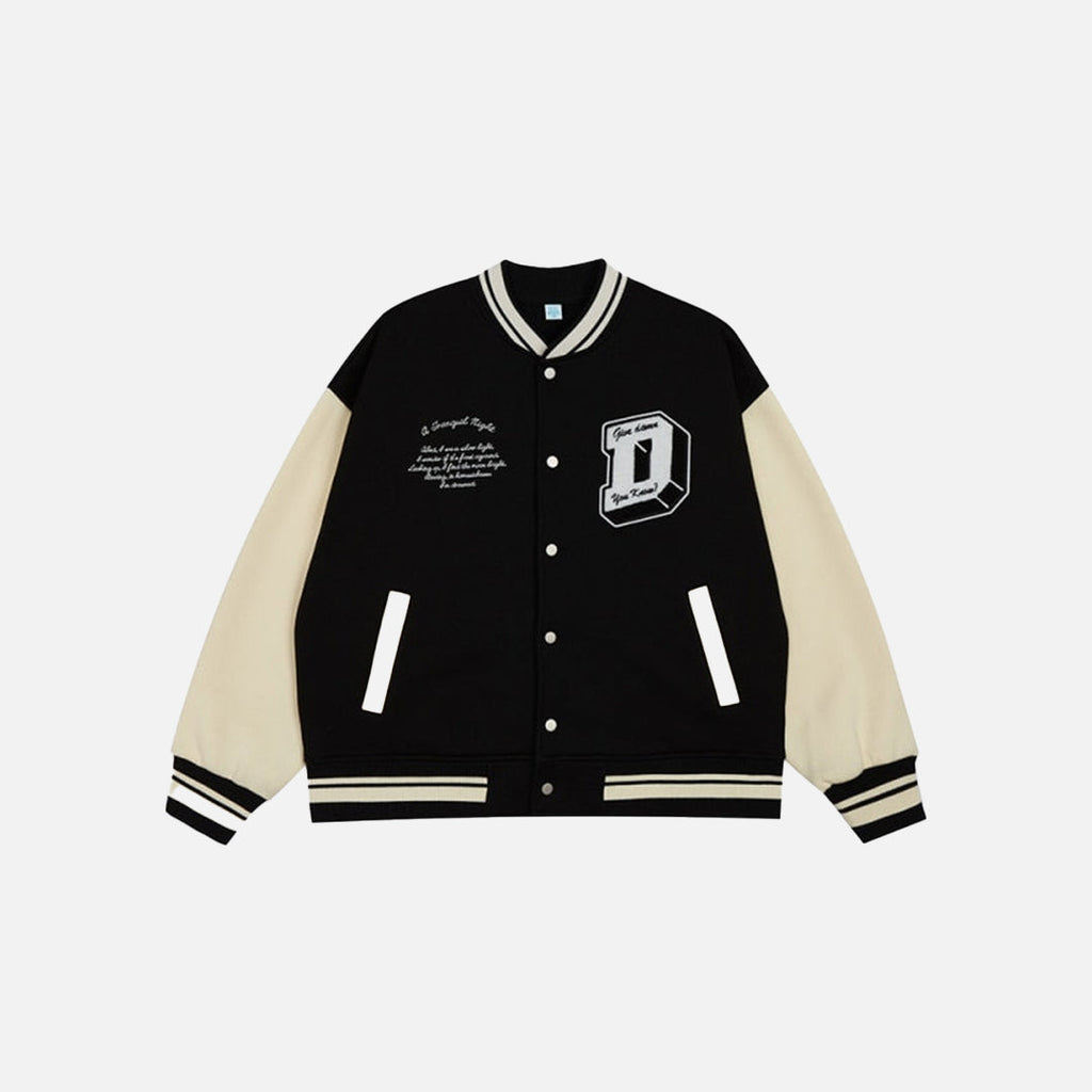 Don't Care Varsity Jacket DAXUEN