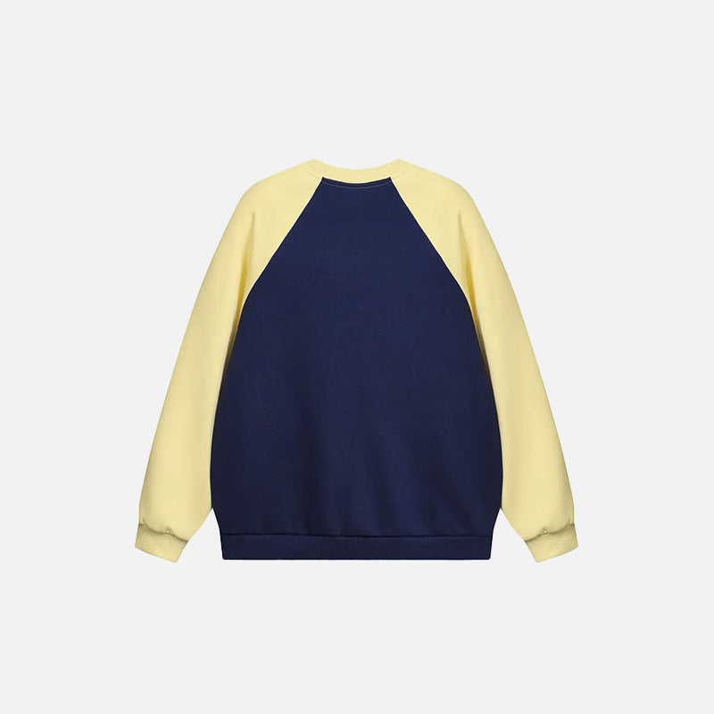 Y2K Loose Patchwork Sports Sweatshirt