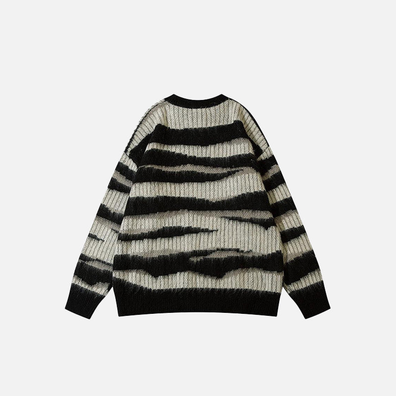 Zebra Lord Striped Sweater