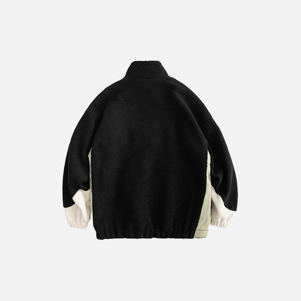 Furry Fleece Patchwork Jacket