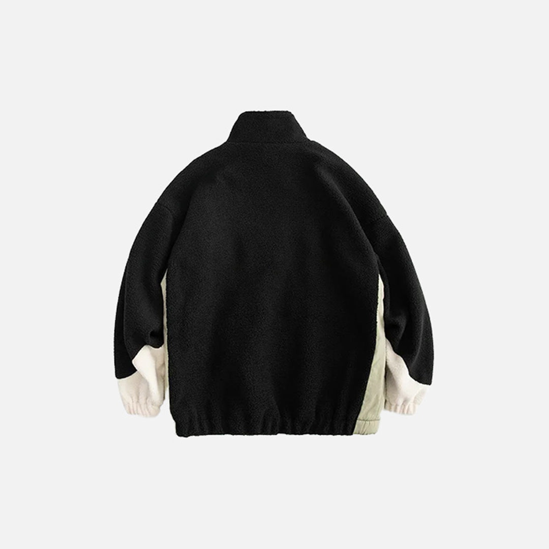 Furry Fleece Patchwork Jacket