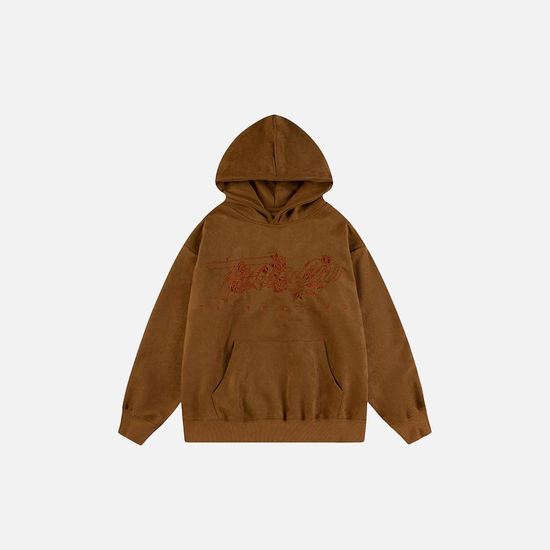 Rose Embroidery Hoodie