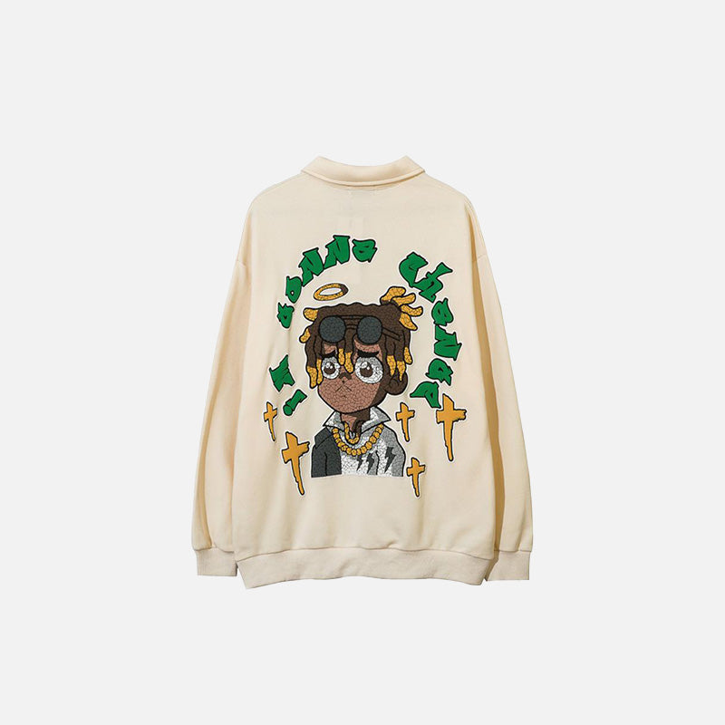 Polo Cartoon Boy Print Sweatshirt